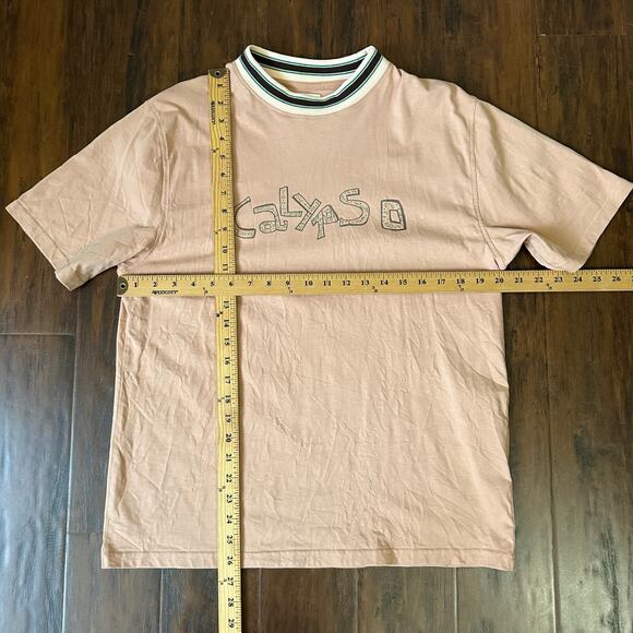 NICHOLAS DALEY Crew Neck T-Shirt Apricot Calypso Graphic SS Tee Cotton - Picture 9 of 9